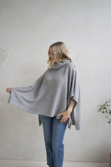 Milan Poncho in Grey Sparkle