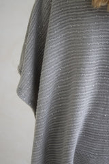 Milan Poncho in Grey Sparkle