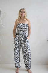Genie Jumpsuit in Grey Jaguar