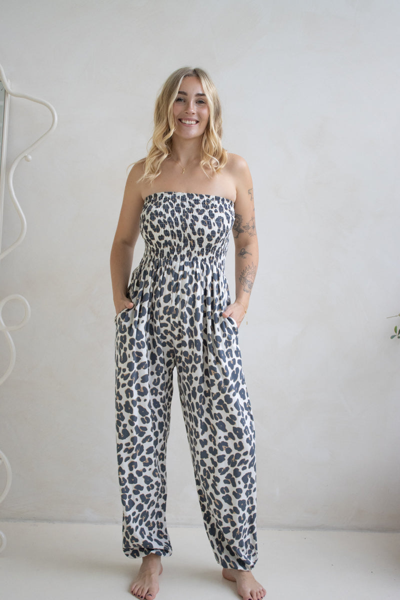 Genie Jumpsuit in Grey Jaguar