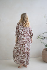 Long Kaftan In Mediterranean Chocolate