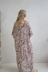 Long Kaftan In Mediterranean Chocolate