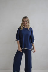 Elodie Knit Set in Navy
