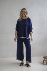 Elodie Knit Set in Navy