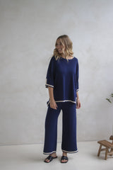 Elodie Knit Set in Navy