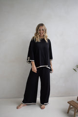Elodie Knit Set in Black