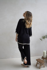 Elodie Knit Set in Black