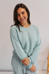 Coastal Knit Sweater in Teal