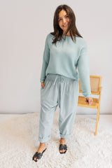 Coastal Knit Sweater in Teal