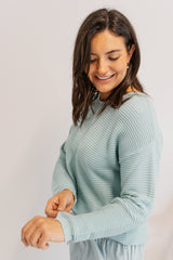 Coastal Knit Sweater in Teal