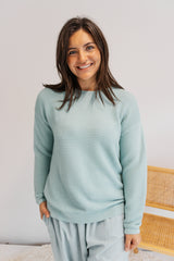 Coastal Knit Sweater in Teal
