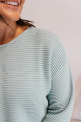 Coastal Knit Sweater in Teal