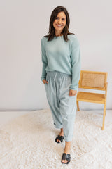 Coastal Knit Sweater in Teal