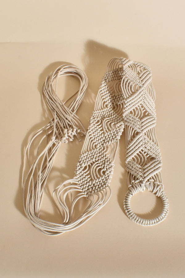 Amelia Macrame Tie Belt