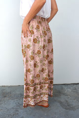 Bora Bora Long Wide Leg Pant in Pink Earth Rose