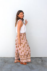 Bora Bora Long Wide Leg Pant in Pink Earth Rose