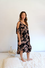 Cold Shoulder Dress In Black Tea