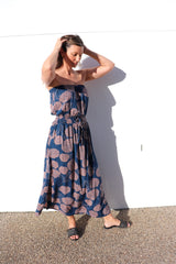 Daytripper Tube Maxi Dress In Blue Tea