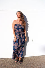 Daytripper Tube Maxi Dress In Blue Tea