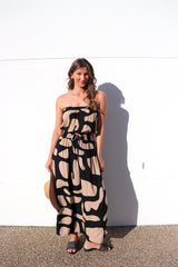 Daytripper Tube Maxi Dress In Emperor Choc/Black