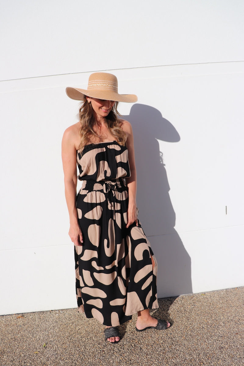 Daytripper Tube Maxi Dress In Emperor Choc/Black