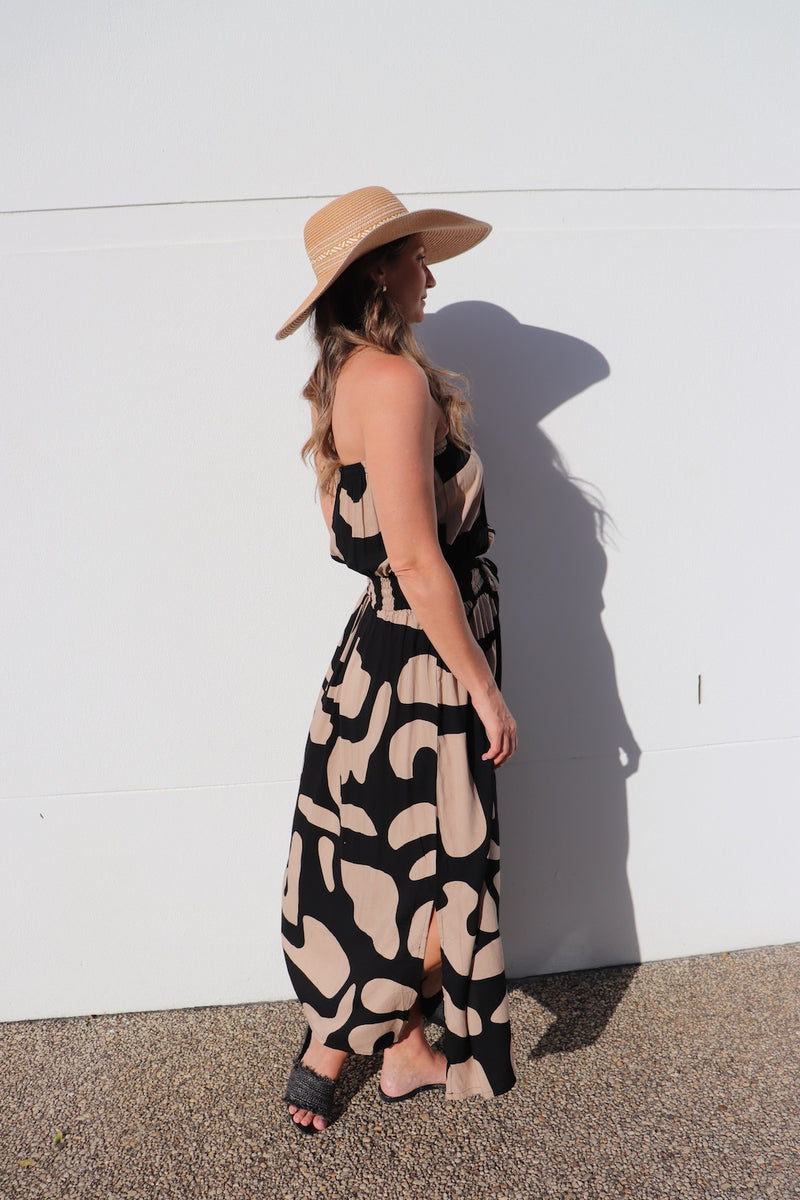 Daytripper Tube Maxi Dress In Emperor Choc/Black