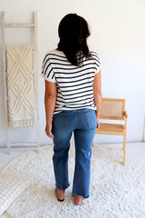 Stretchy High Waisted Wide Leg Jeans