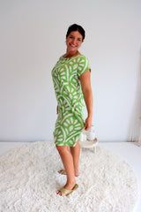 Grace Shift Dress in Fine Art Green