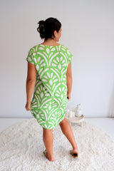 Grace Shift Dress in Fine Art Green