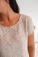 Grace Shift Dress in Metric Taupe