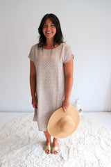 Grace Shift Dress in Metric Taupe