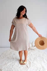 Grace Shift Dress in Metric Taupe