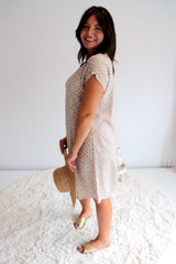 Grace Shift Dress in Metric Taupe