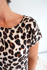 Grace Shift Dress in Black Jaguar