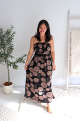 Daytripper Tube Maxi Dress In Black Tea