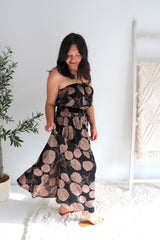 Daytripper Tube Maxi Dress In Black Tea