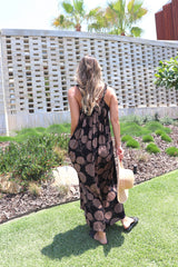 Celine Maxi Dress In Black Tea