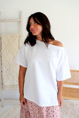 Manhattan Cotton Tee in White
