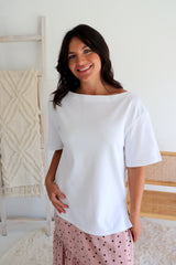 Manhattan Cotton Tee in White