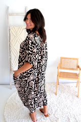 Lux Muu Muu in Ibiza Black/Taupe