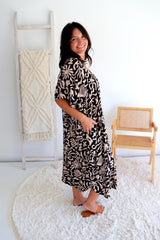 Lux Muu Muu in Ibiza Black/Taupe