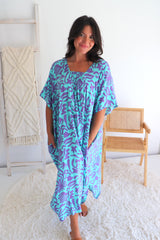 Lux Muu Muu in Ibiza Blue/Purple