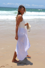 Take Me Away Sarong Plain White