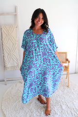 Lux Muu Muu in Ibiza Blue/Purple