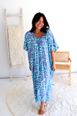 Lux Muu Muu in Ibiza Blue/Purple