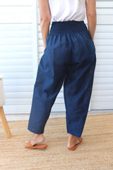 Dream Pant in Cotton Plain Navy