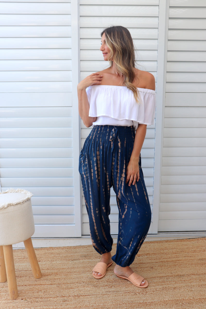 Harem Pant in Choc Navy