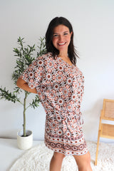 Ultimate Short Beach Dress In Mosaic Earth