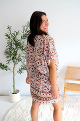 Ultimate Short Beach Dress In Mosaic Earth