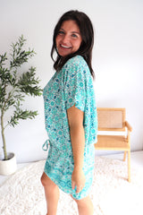 Ultimate Short Beach Dress In Mosaic Mint